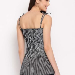 Women's Rayon Printed Casual Summer Style Tie Shoulder Straps Free Size Tank Top ( Multi20)